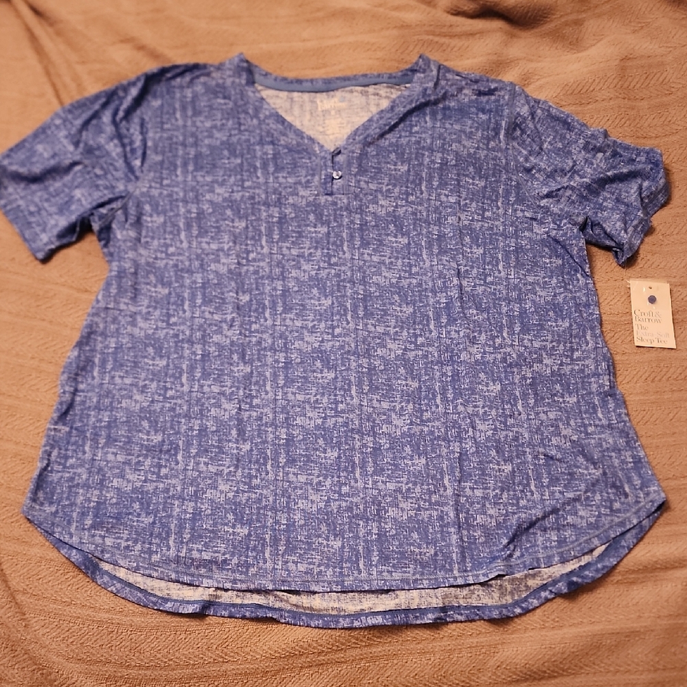 Croft & Barrow XL Blue Intimates Top